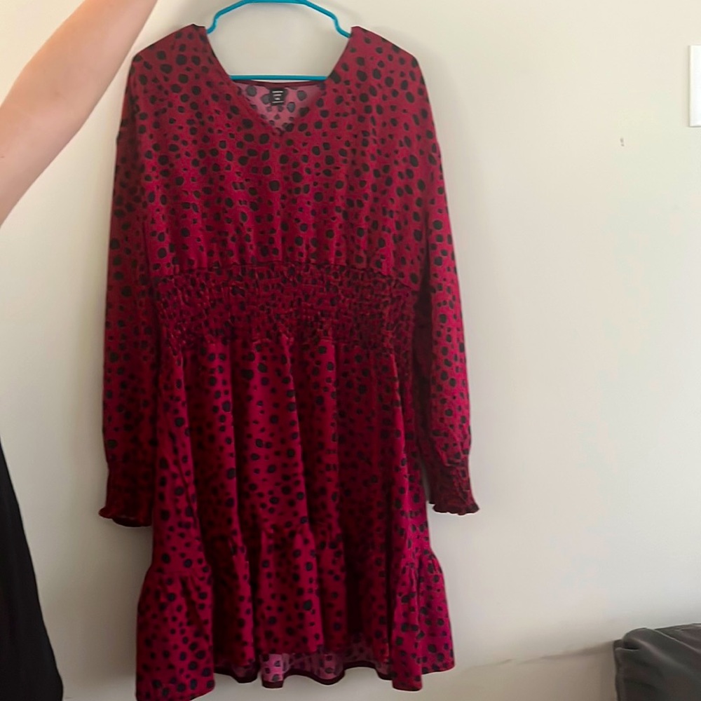 Shein Curve 2x flounce dress with midsection scrunch